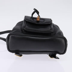 Gucci Vintage Bamboo Backpack Leather