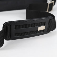 Versace Front Pocket Shoulder Bag Leather and Canvas