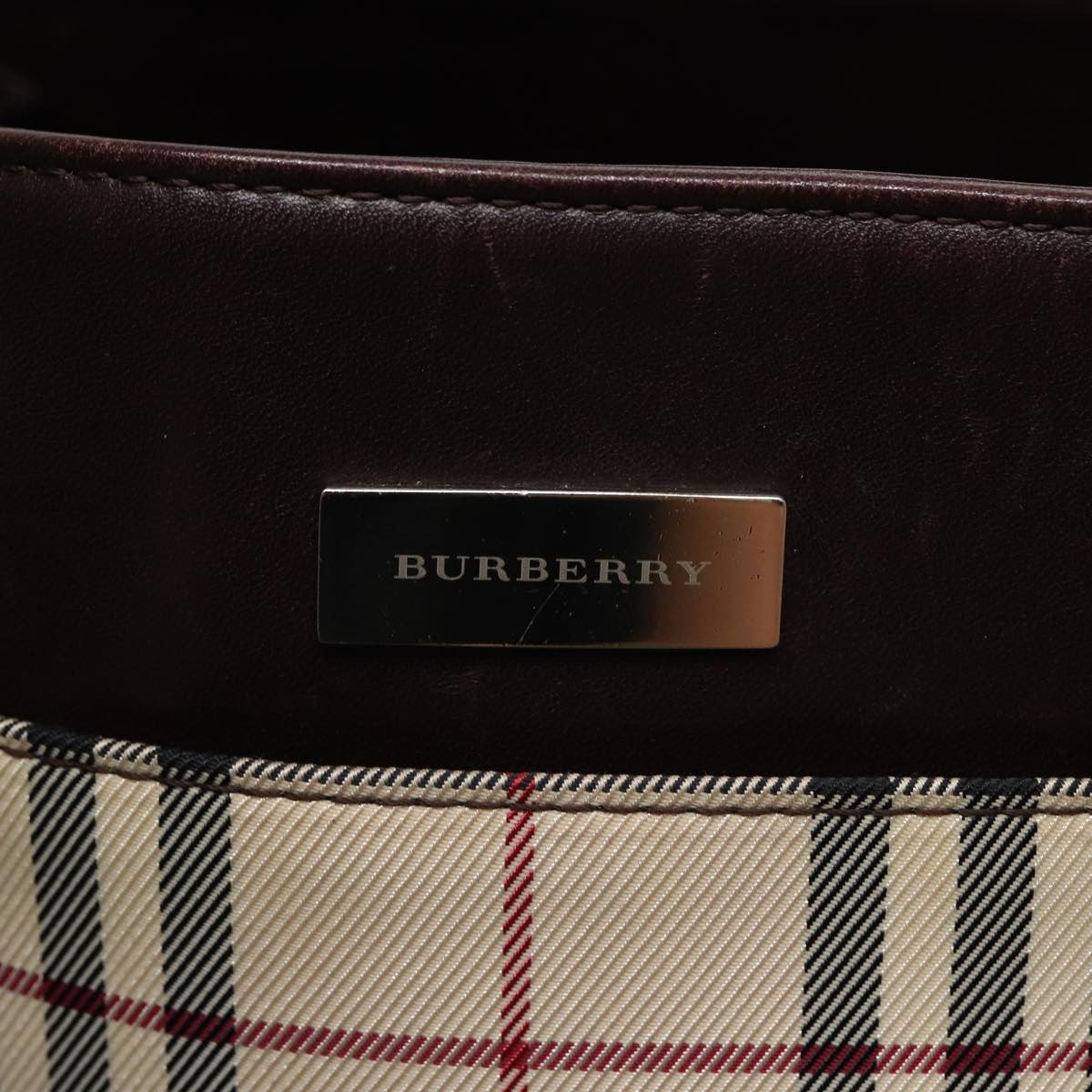 Burberry Nova Check Tote Canvas and Leather