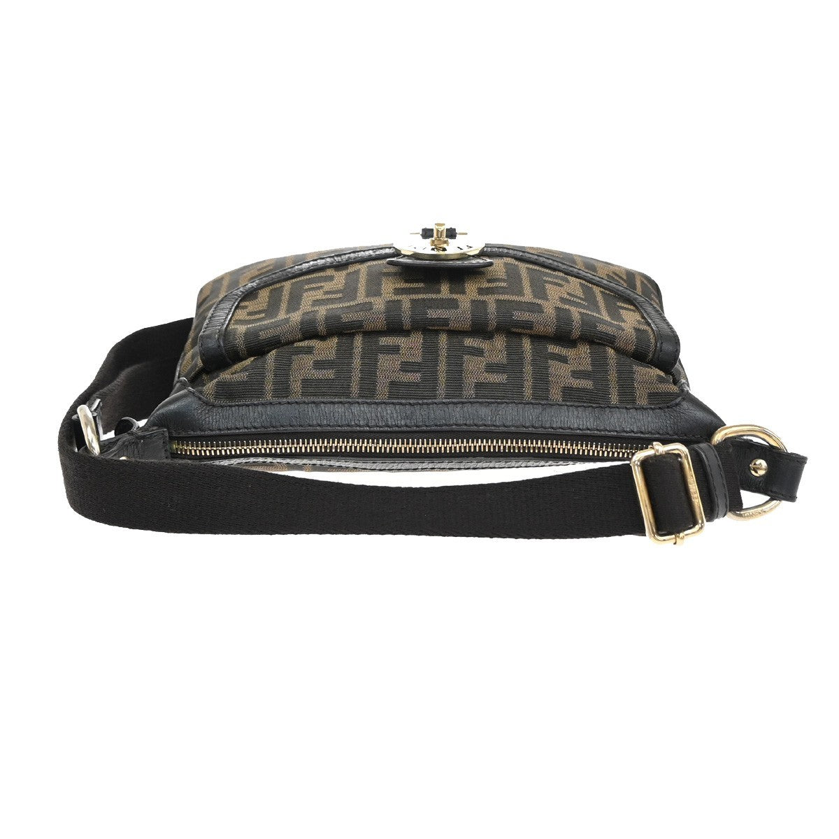 Fendi Chef Zip Crossbody Bag Zucca Canvas