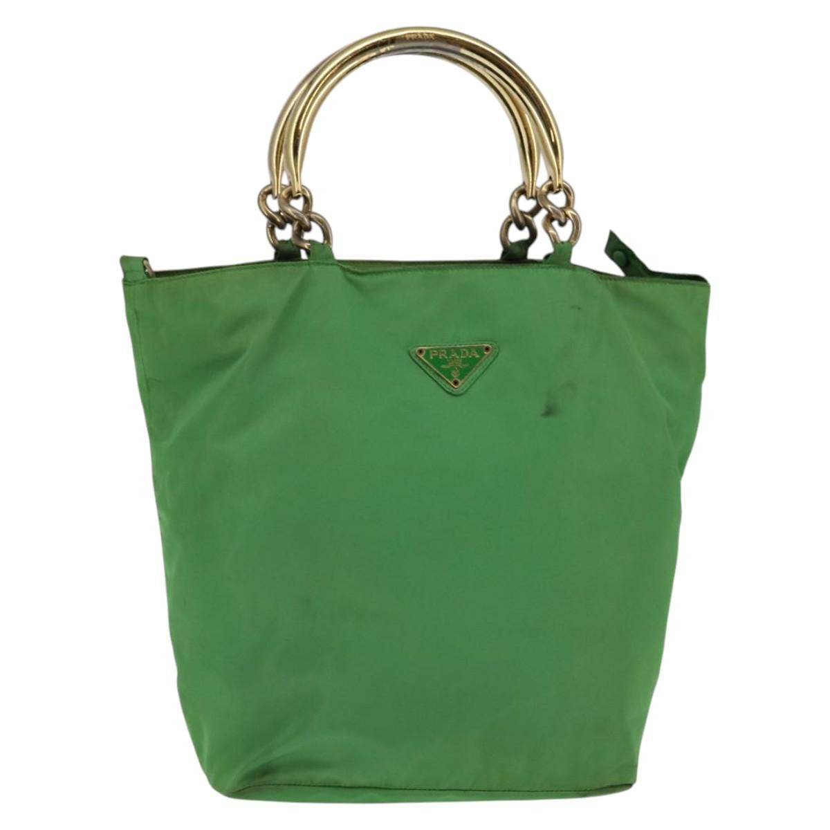 Prada Metal Handles Tote Tessuto