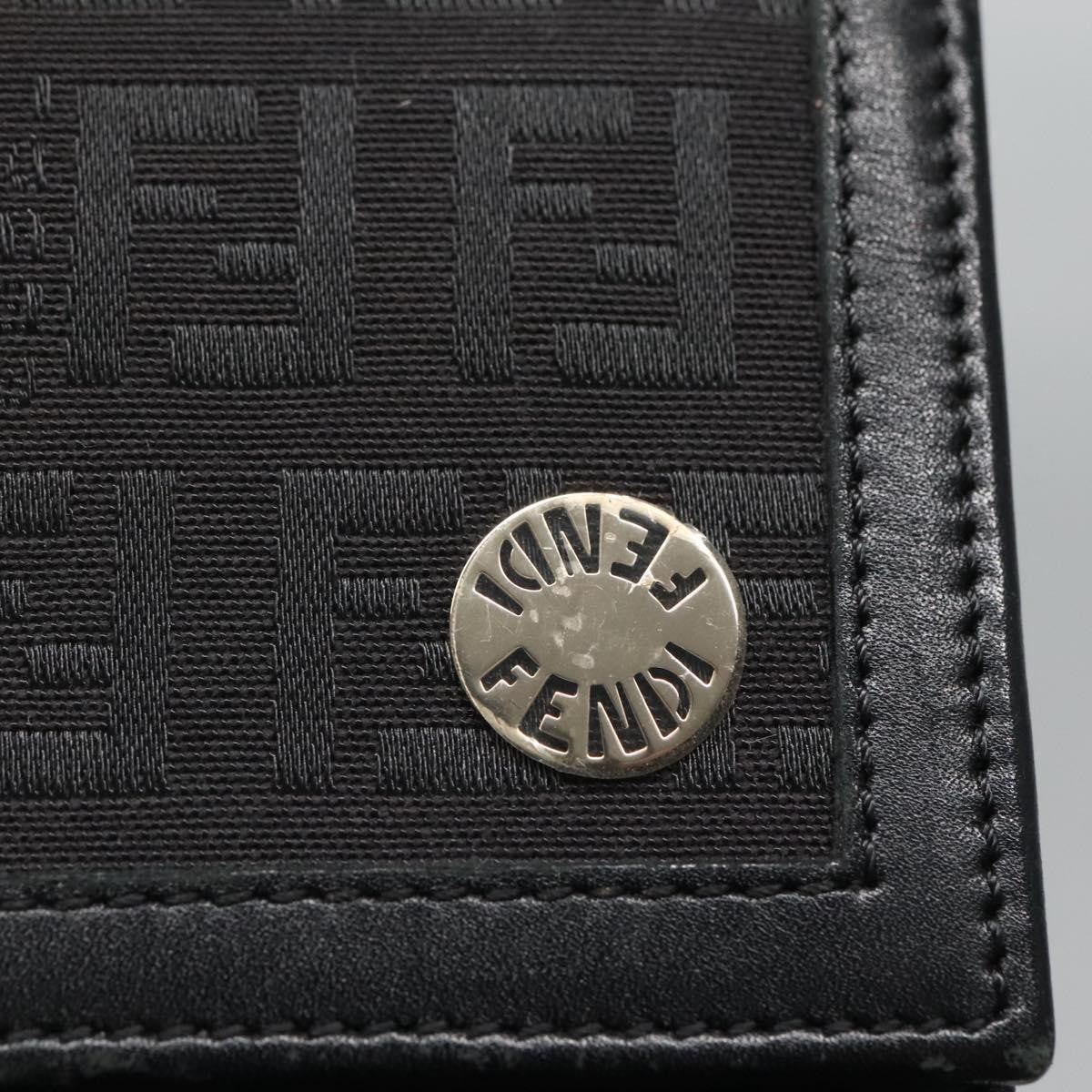 Fendi FF Flap Wallet Zucca Canvas with Embossed Leather