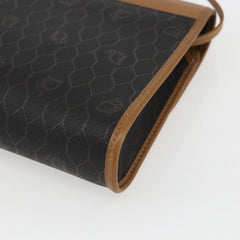 Christian Dior Vintage Honeycomb Shoulder Bag Canvas and Leather