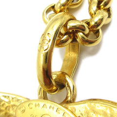 Chanel CC Heart Pendant Necklace Metal