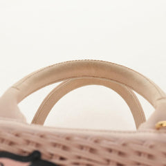 Prada Comic Basket Bag Wicker with Applique