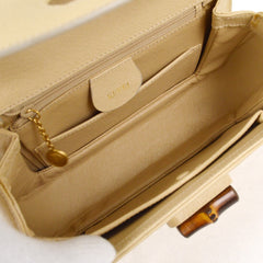 Gucci Vintage Convertible Bamboo Top Handle Bag Leather