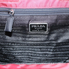 Prada Grommet Lock Flap Chain Shoulder Bag Leather