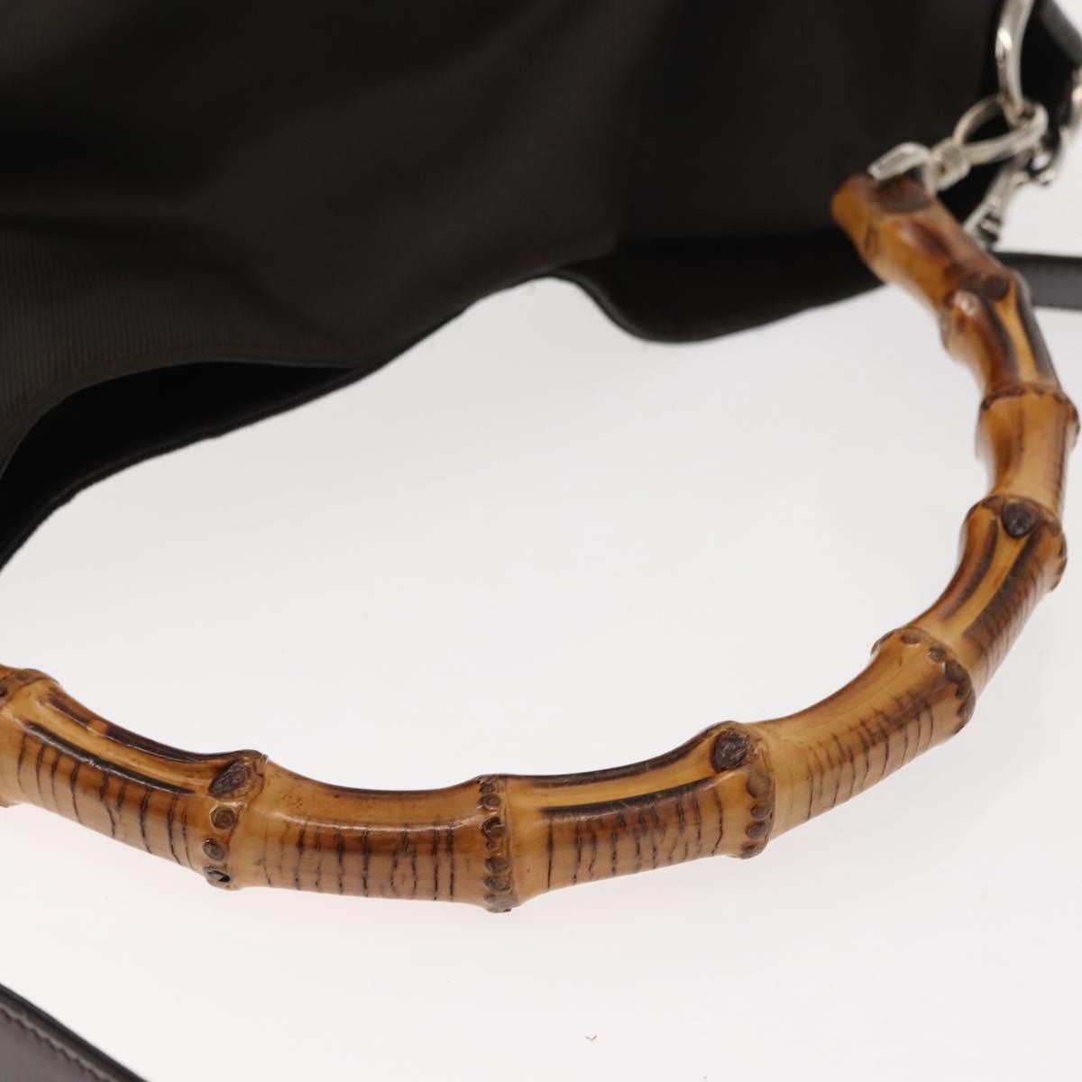 Gucci Vintage Bamboo Shoulder Bag Nylon