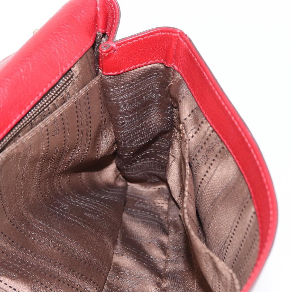 Salvatore Ferragamo Gancini Shoulder Bag Leather