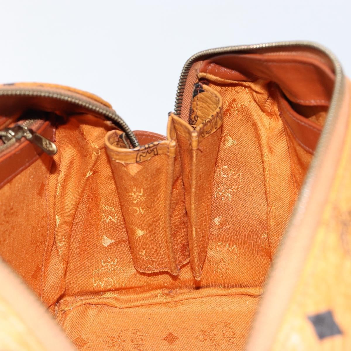 MCM Visetos Handbag Canvas and Leather