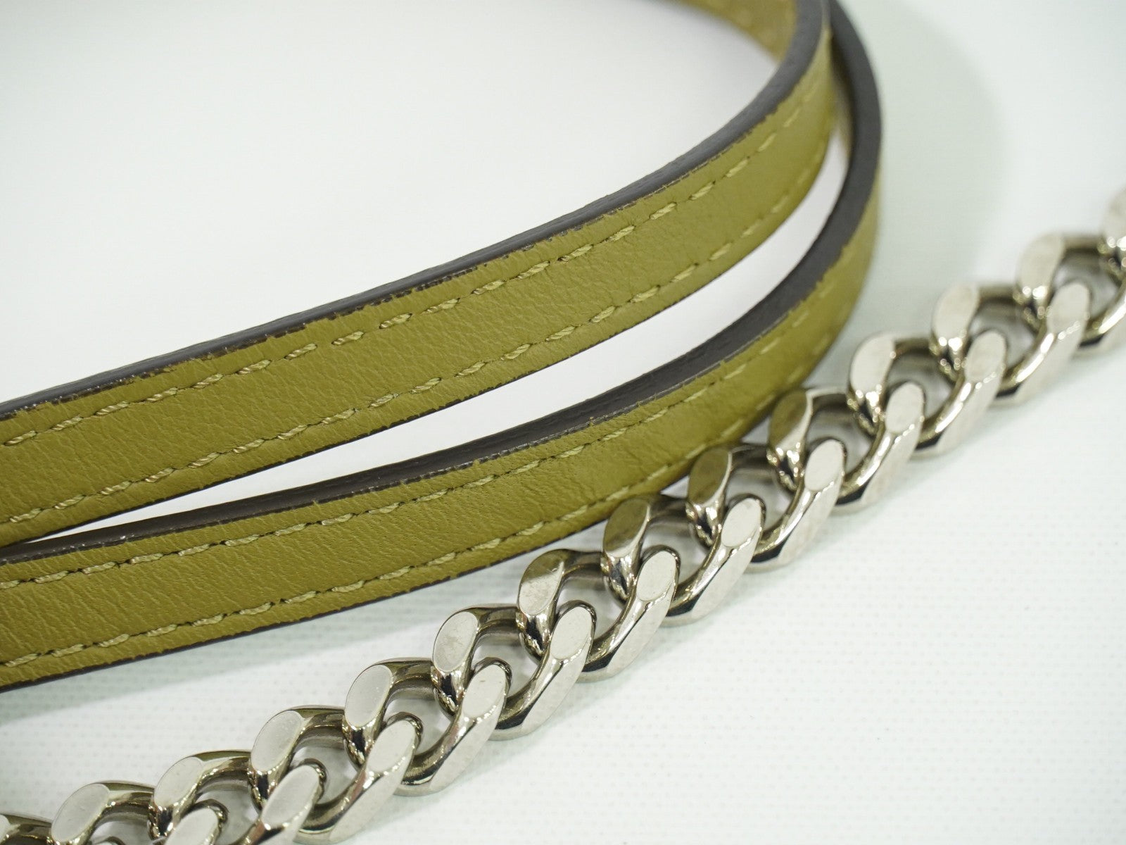 Fendi Double Baguette Embroidered Studded Leather