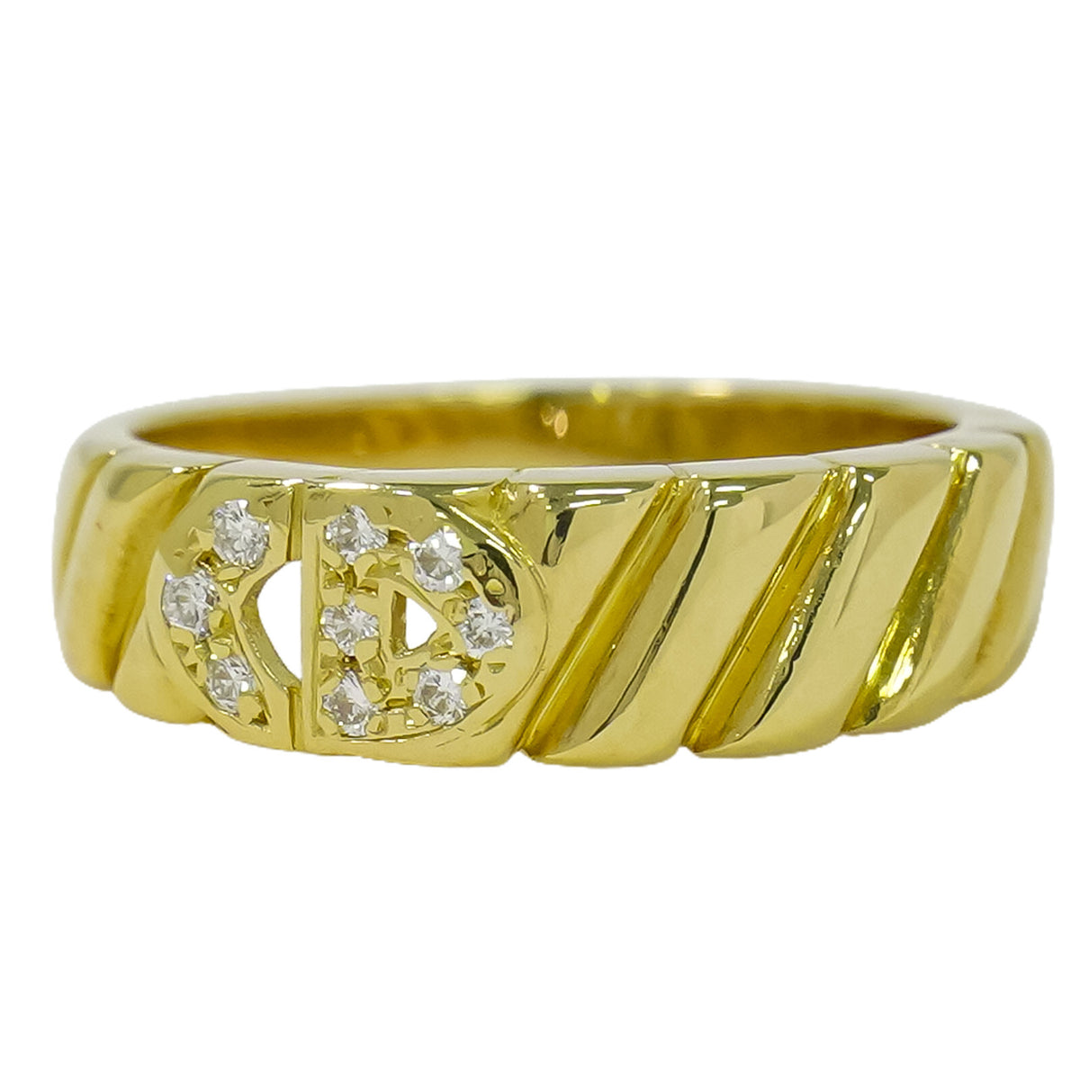 Christian Dior CD ring Yellow Gold and Diamond