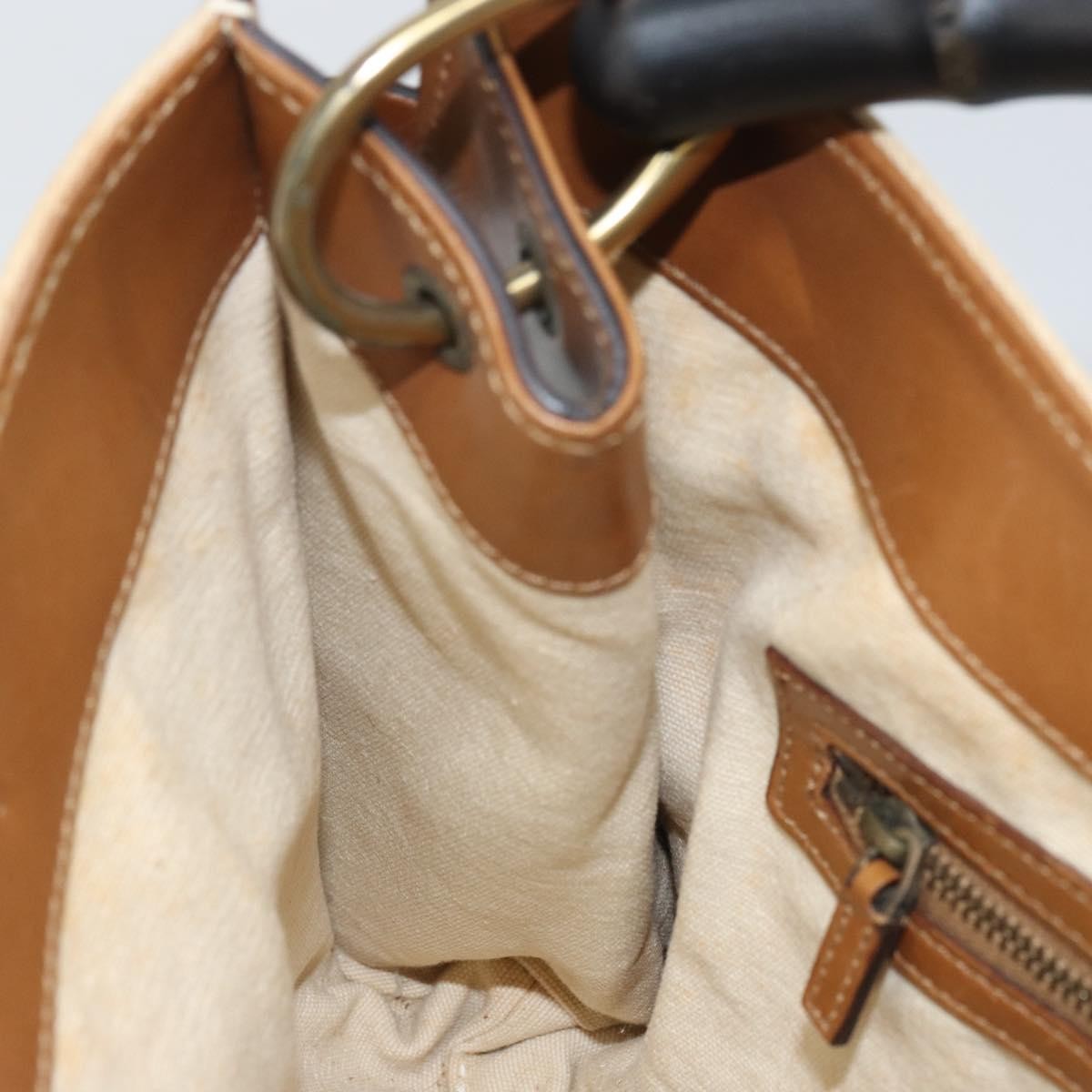 Gucci Vintage Bamboo Handle Bag Canvas