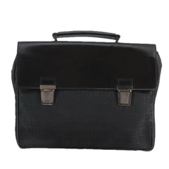 Fendi Convertible Pushlock Flap Satchel Zucca Canvas and Leather