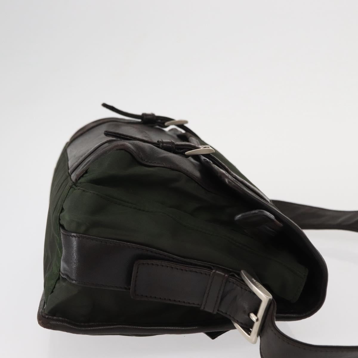 Prada Double Buckle Flap Messenger Bag Tessuto