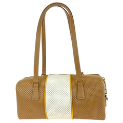 Prada Barrel Bag Perforated Saffiano Leather
