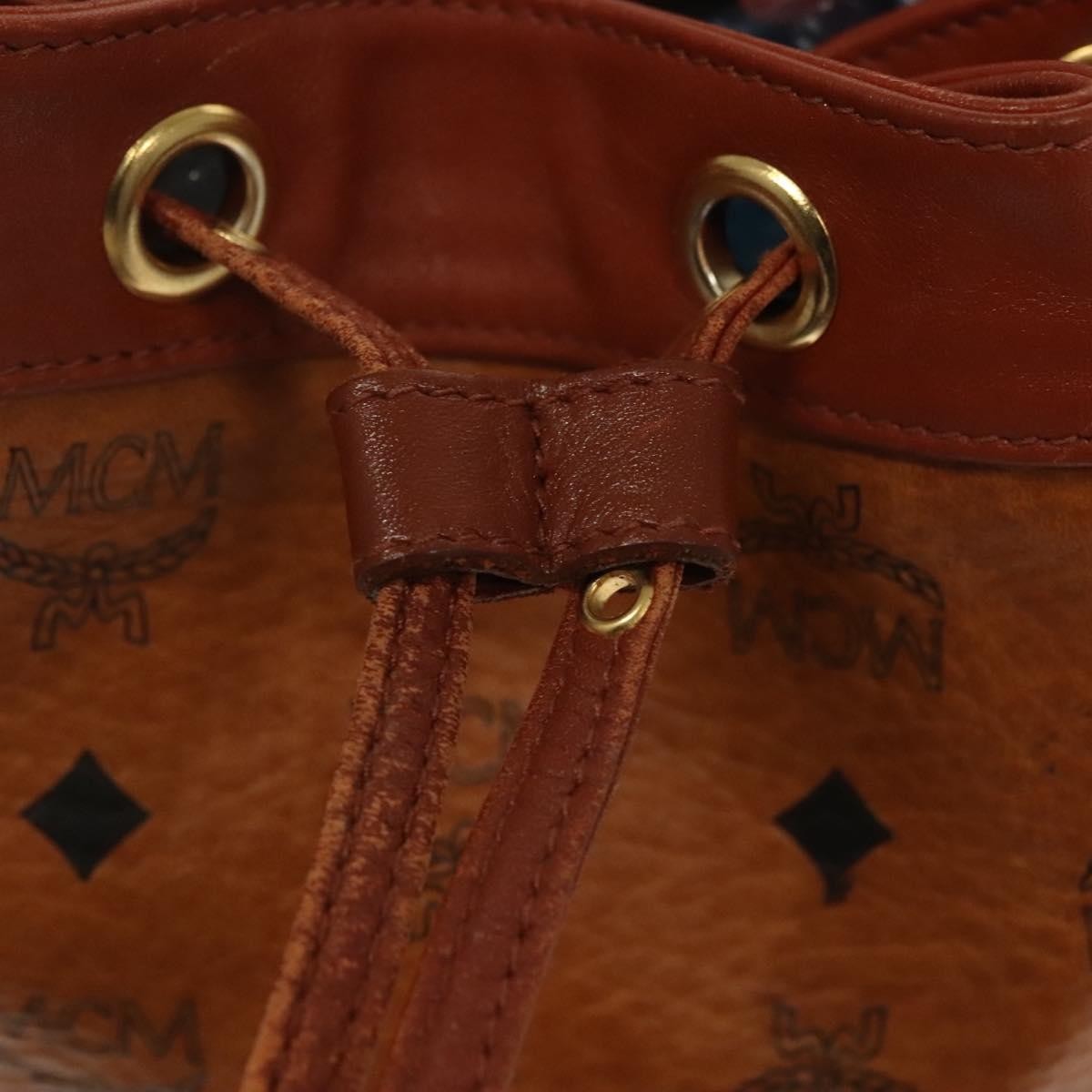 MCM Drawstring Shoulder Bag Leather