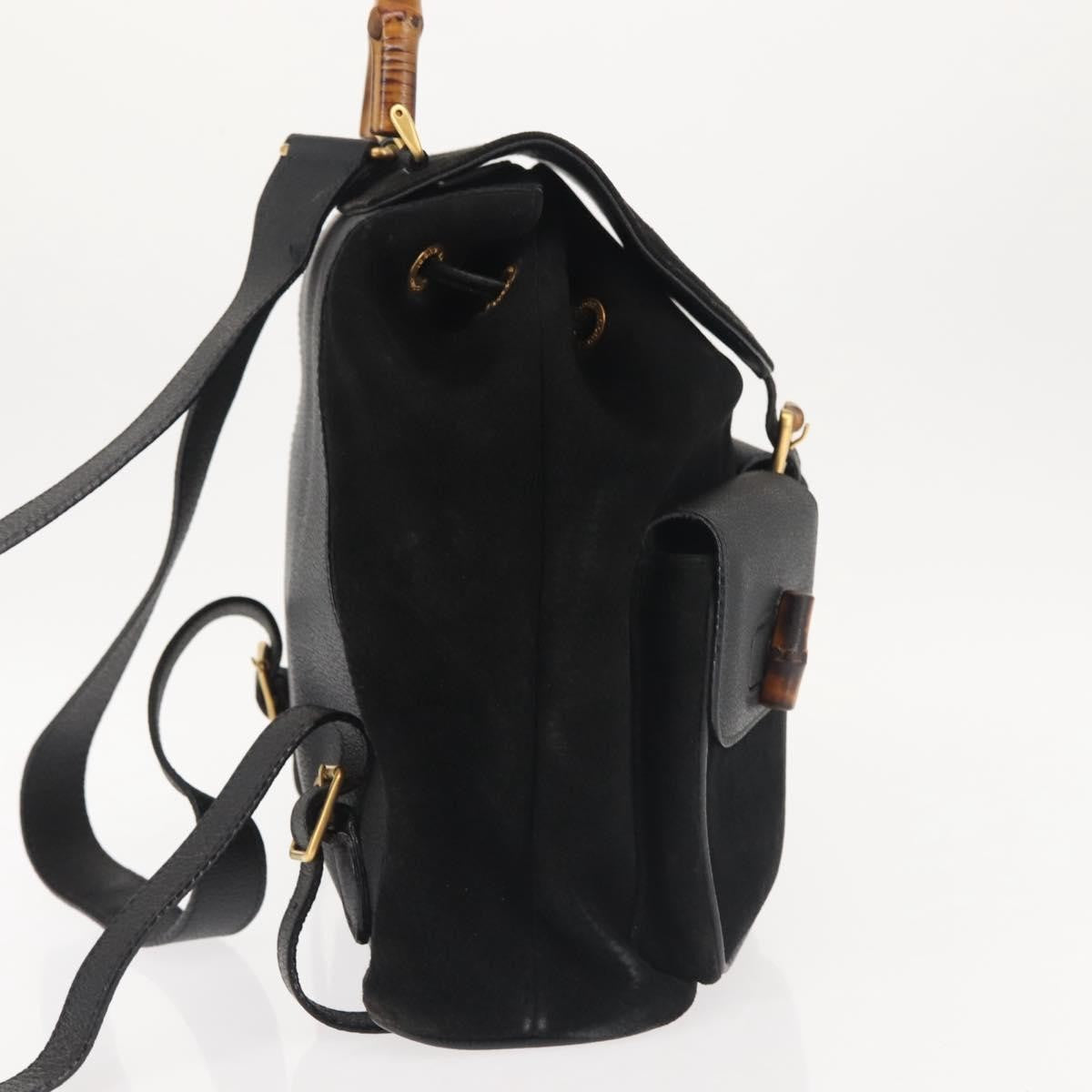 Gucci Vintage Bamboo Backpack Suede