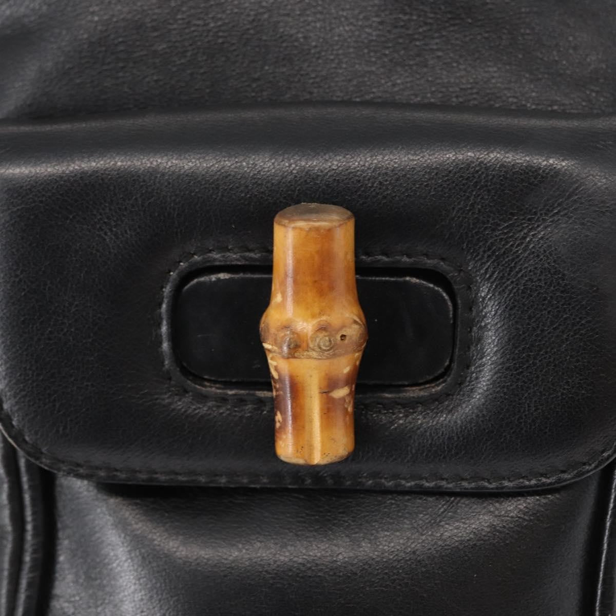 Gucci Vintage Bamboo Backpack Leather