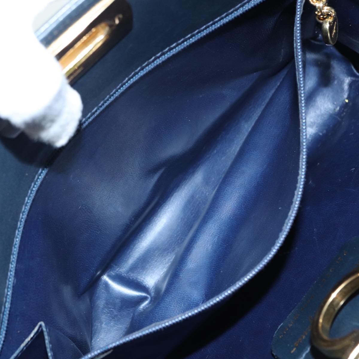 Salvatore Ferragamo Vintage Gancini Chain Shoulder Bag Leather