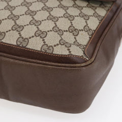 Gucci Front Pocket Messenger Bag GG Canvas with Leather
