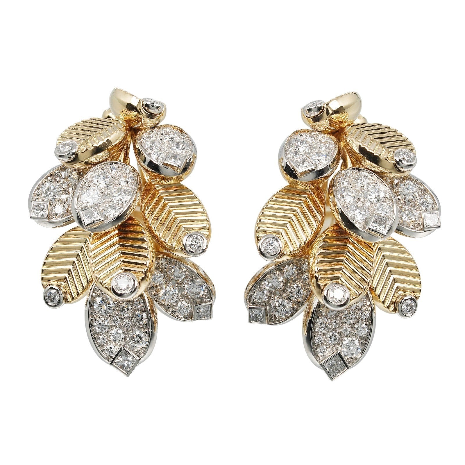Cartier Grain de Cafe Earring Gold and Platinum