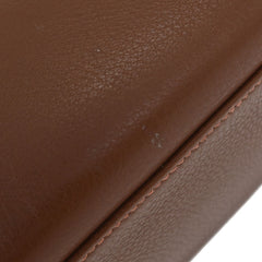 Hermes Kelly Handbag Brown Evergrain with Gold Hardware