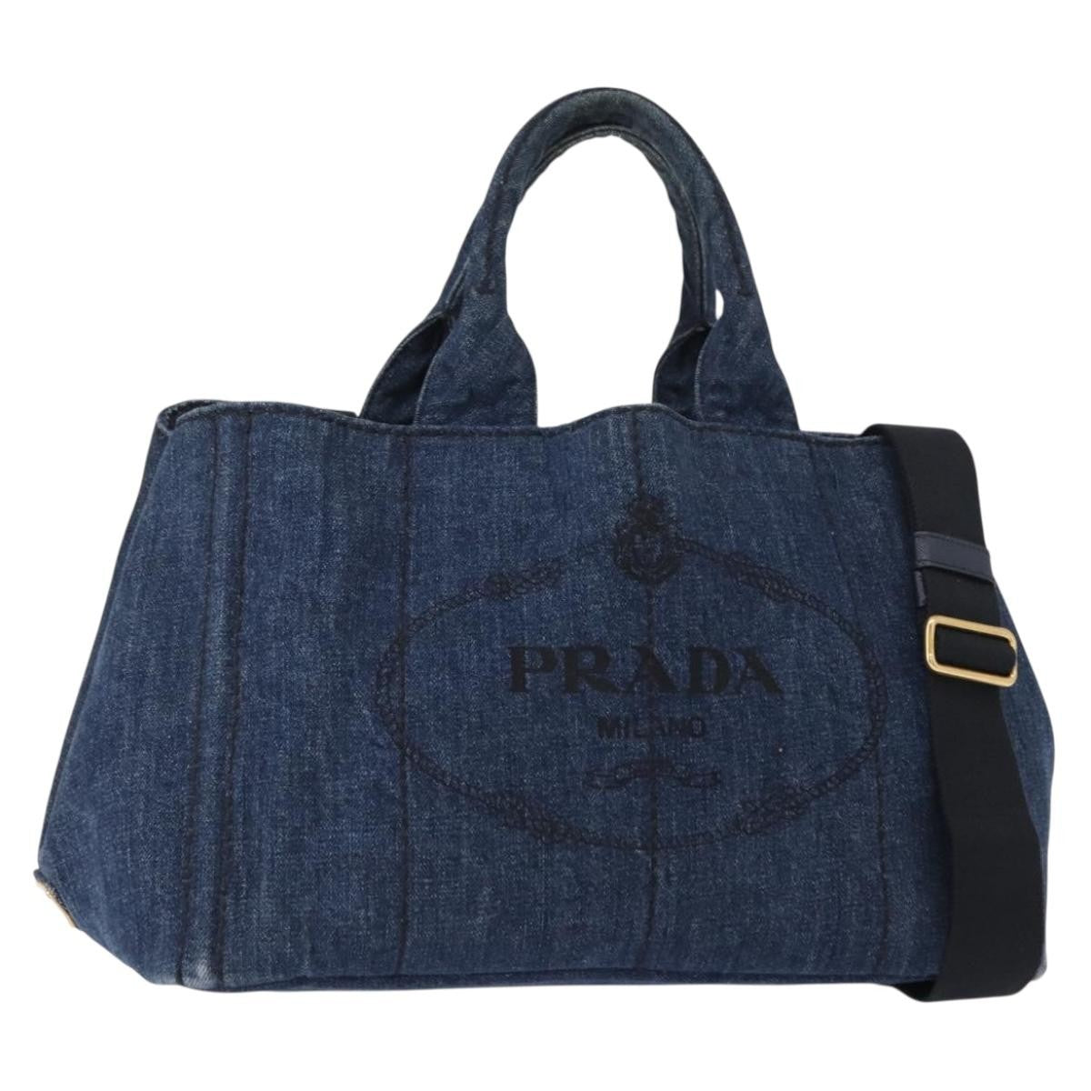 Prada Canapa Open Tote Canvas