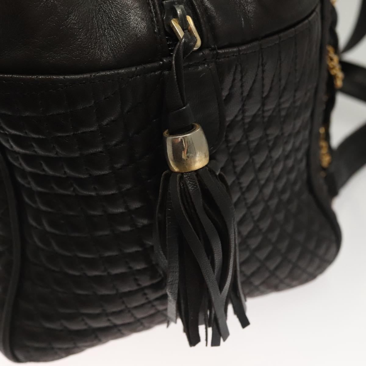 Bally Vintage Chain Shoulder Bag Quilted Leather