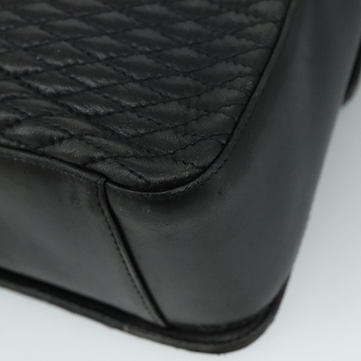 Bally Vintage Flap Handbag Quilted Leather