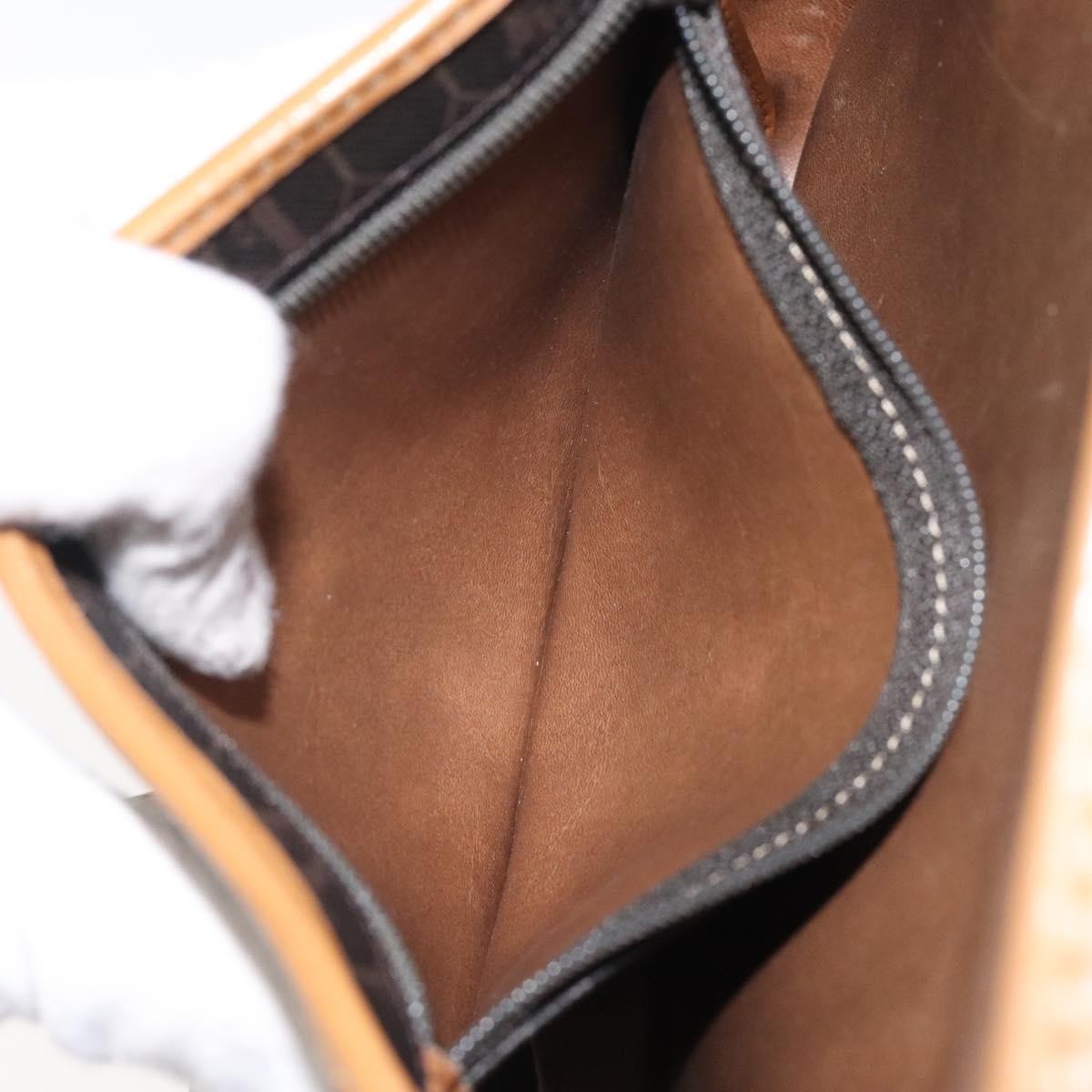 Christian Dior Vintage Honeycomb Flap Crossbody Bag Coated Canvas