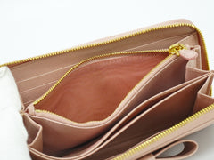 Prada Bow Zip Around Wallet Saffiano Leather