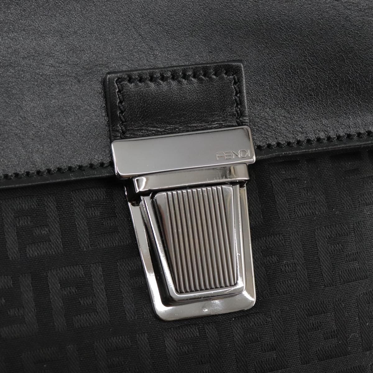 Fendi Convertible Pushlock Flap Satchel Zucca Canvas and Leather