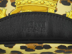 Versace Vanity Hand Bag Canvas and Leather