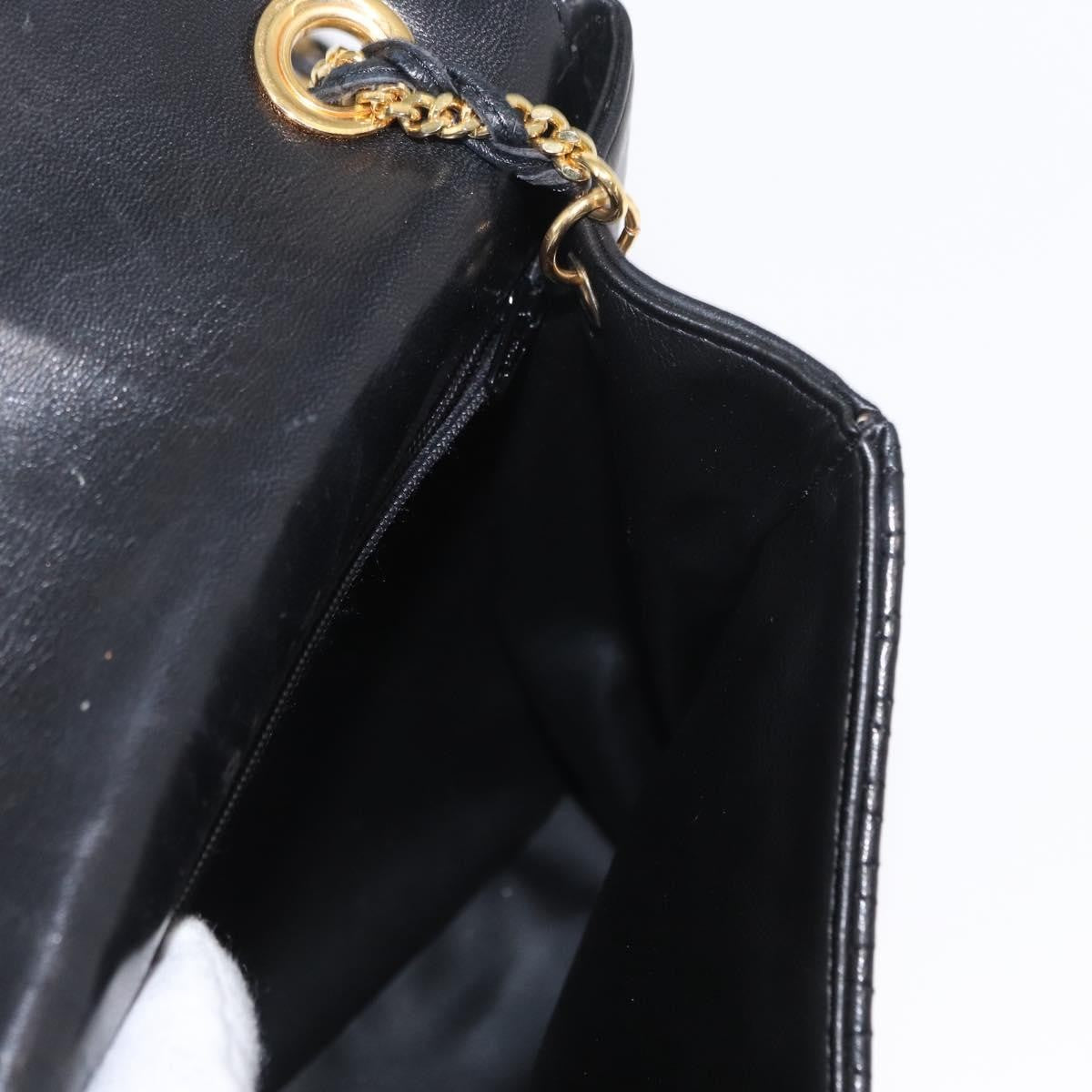 Bally Vintage Chain Shoulder Bag Quilted Leather