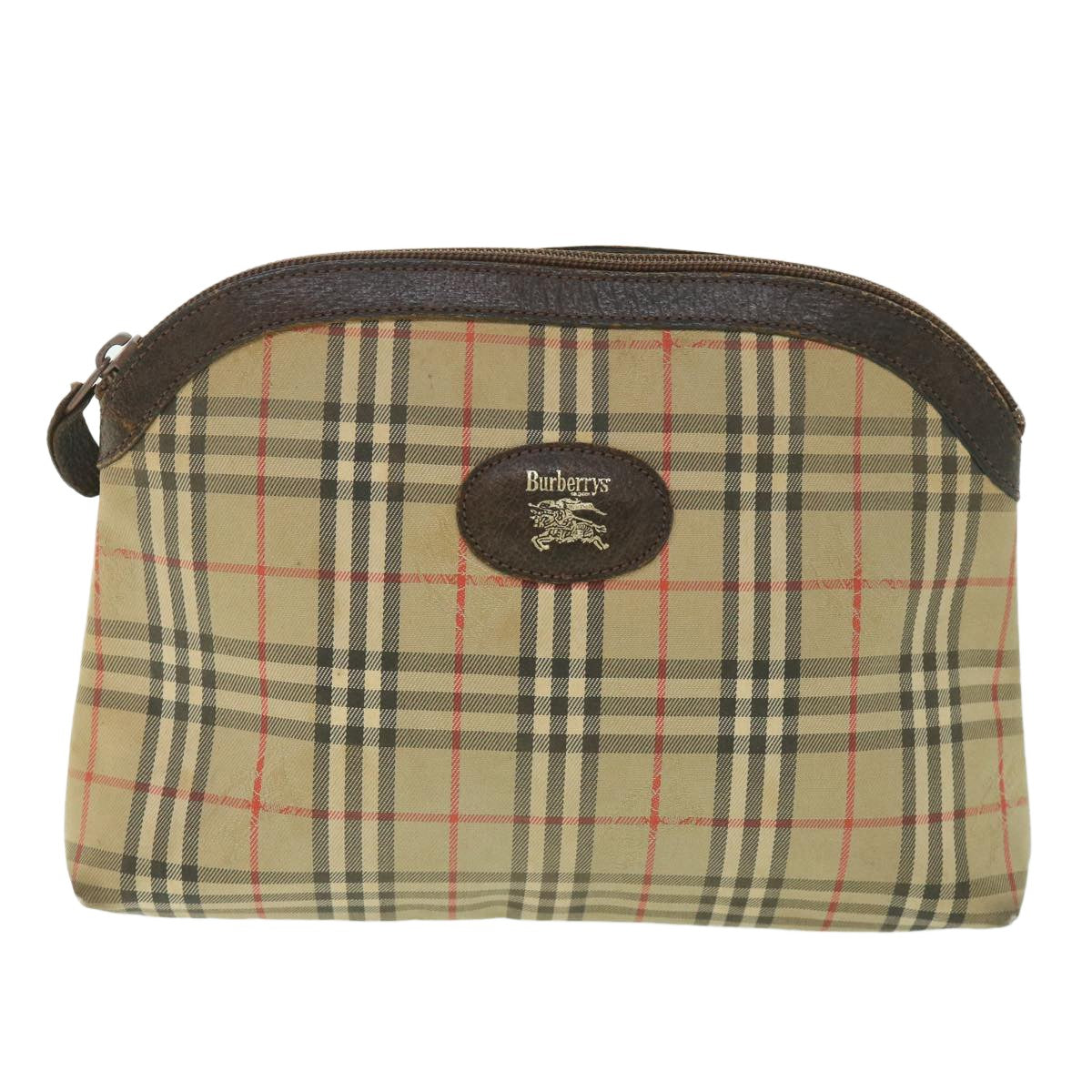 Burberry Nova Check Chain Satchel Leather