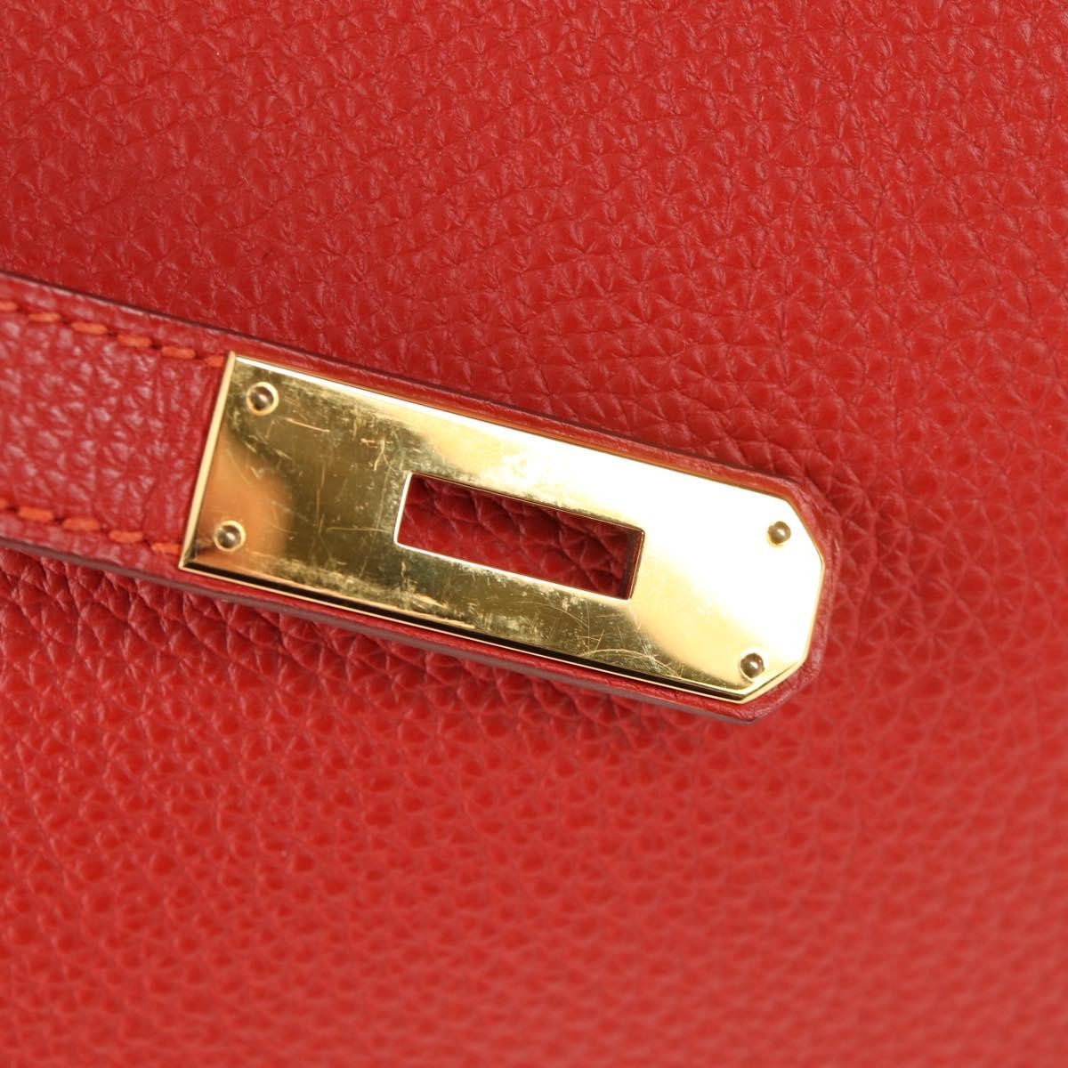 Hermes Birkin Handbag Red Togo with Gold Hardware