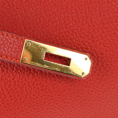 Hermes Birkin Handbag Red Togo with Gold Hardware