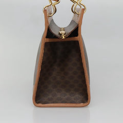 Celine Vintage Macadam Handbag Canvas and Leather
