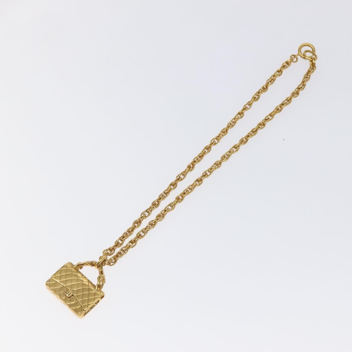 Chanel Flap Bag Pendant Necklace Metal