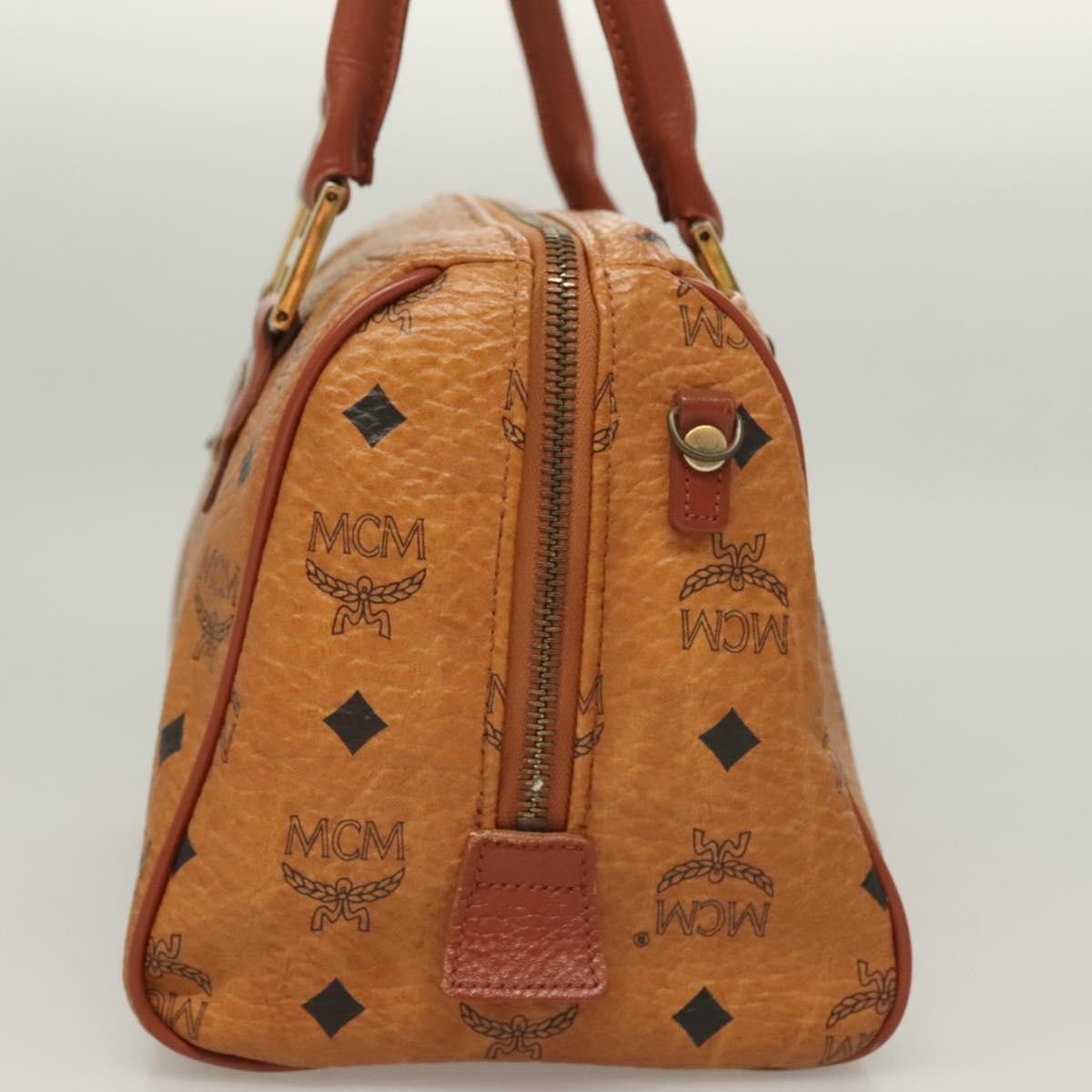 MCM Visetos Handbag Canvas and Leather