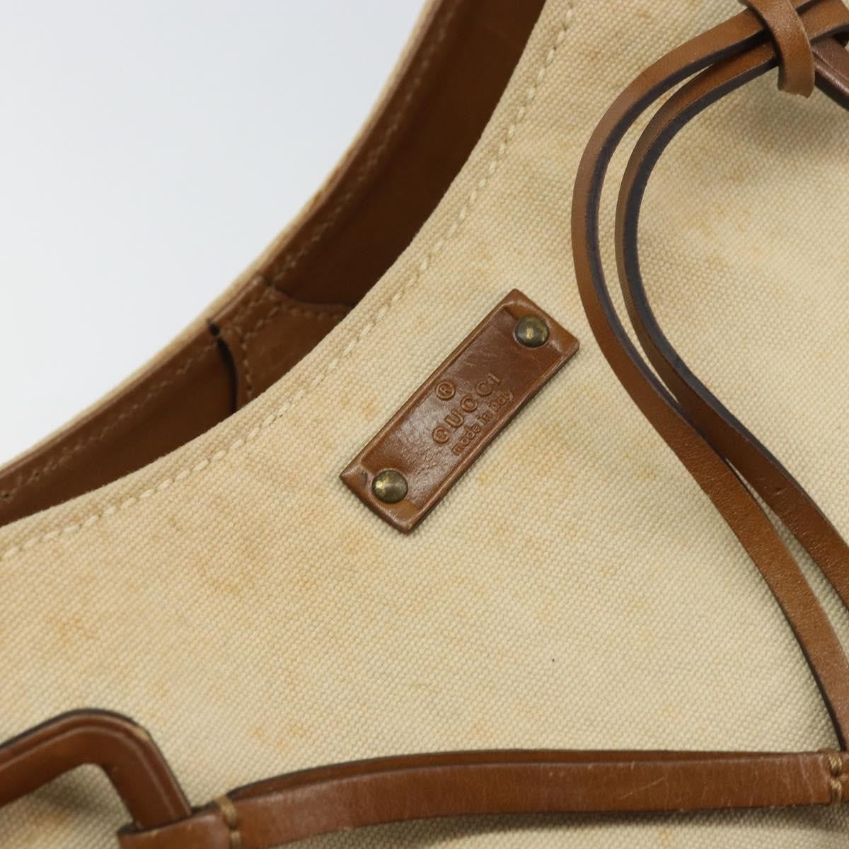 Gucci Vintage Bamboo Handle Bag Canvas