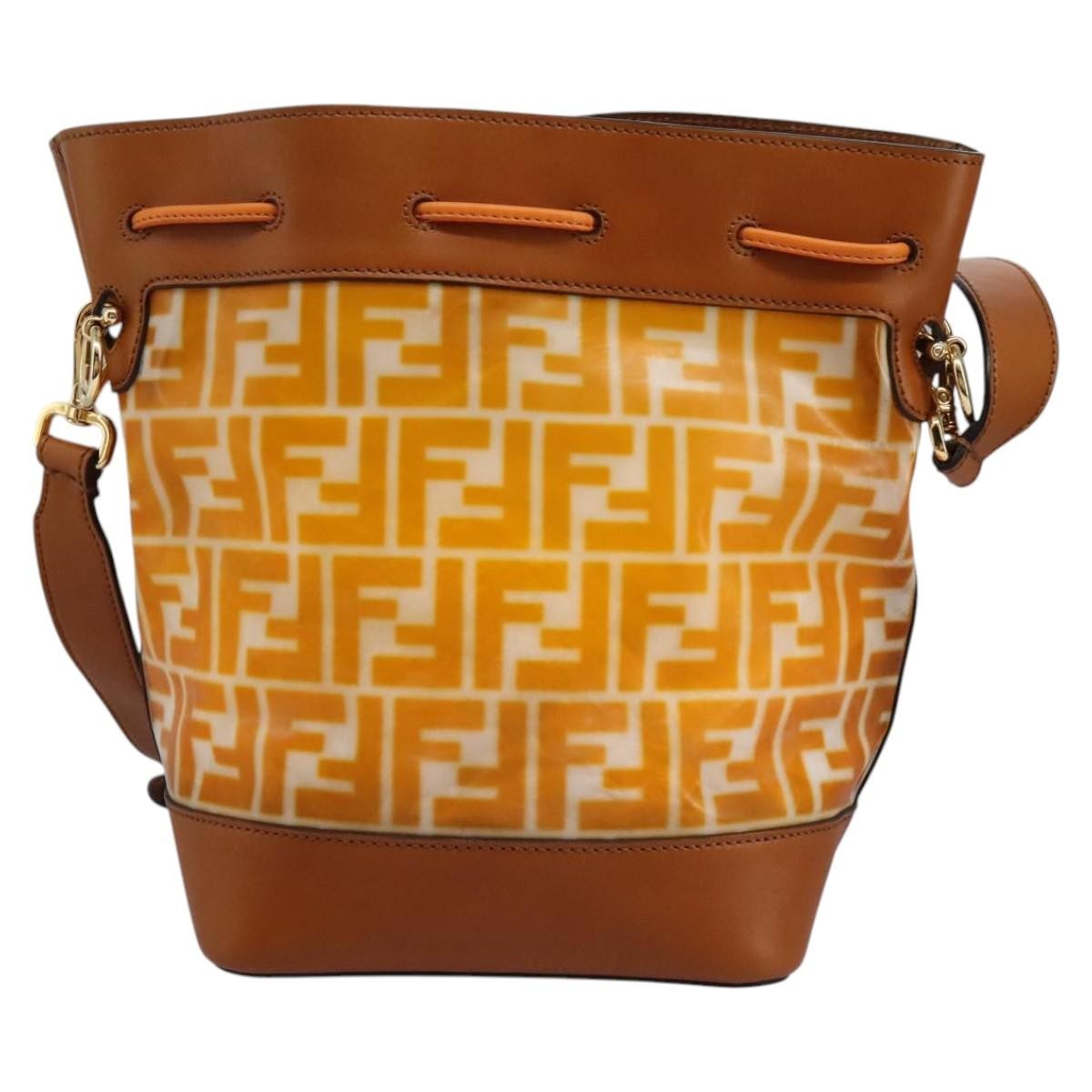 Fendi FF Logo Mon Tresor Bucket Bag Canvas