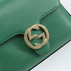 Gucci Interlocking Chain Crossbody Bag Leather