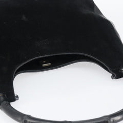Gucci Vintage Bamboo Handle Bag Suede