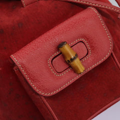Gucci Vintage Bamboo Backpack Suede