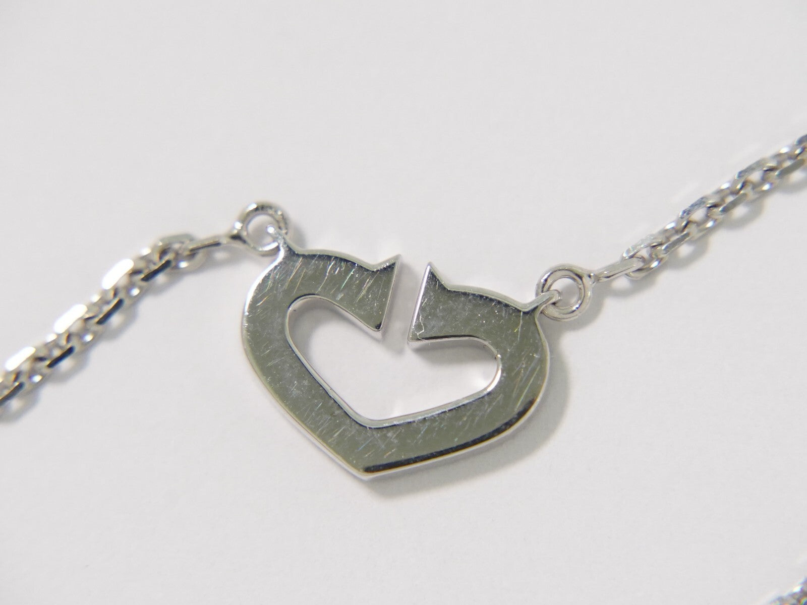 Cartier C Heart de Cartier Pendant Necklace 18K White Gold with Diamond