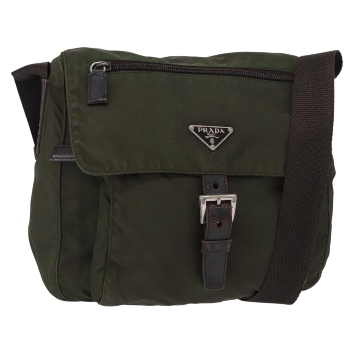 Prada Buckle Messenger Bag Tessuto