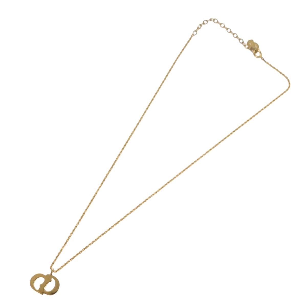 Christian Dior CD Pendant Necklace Metal