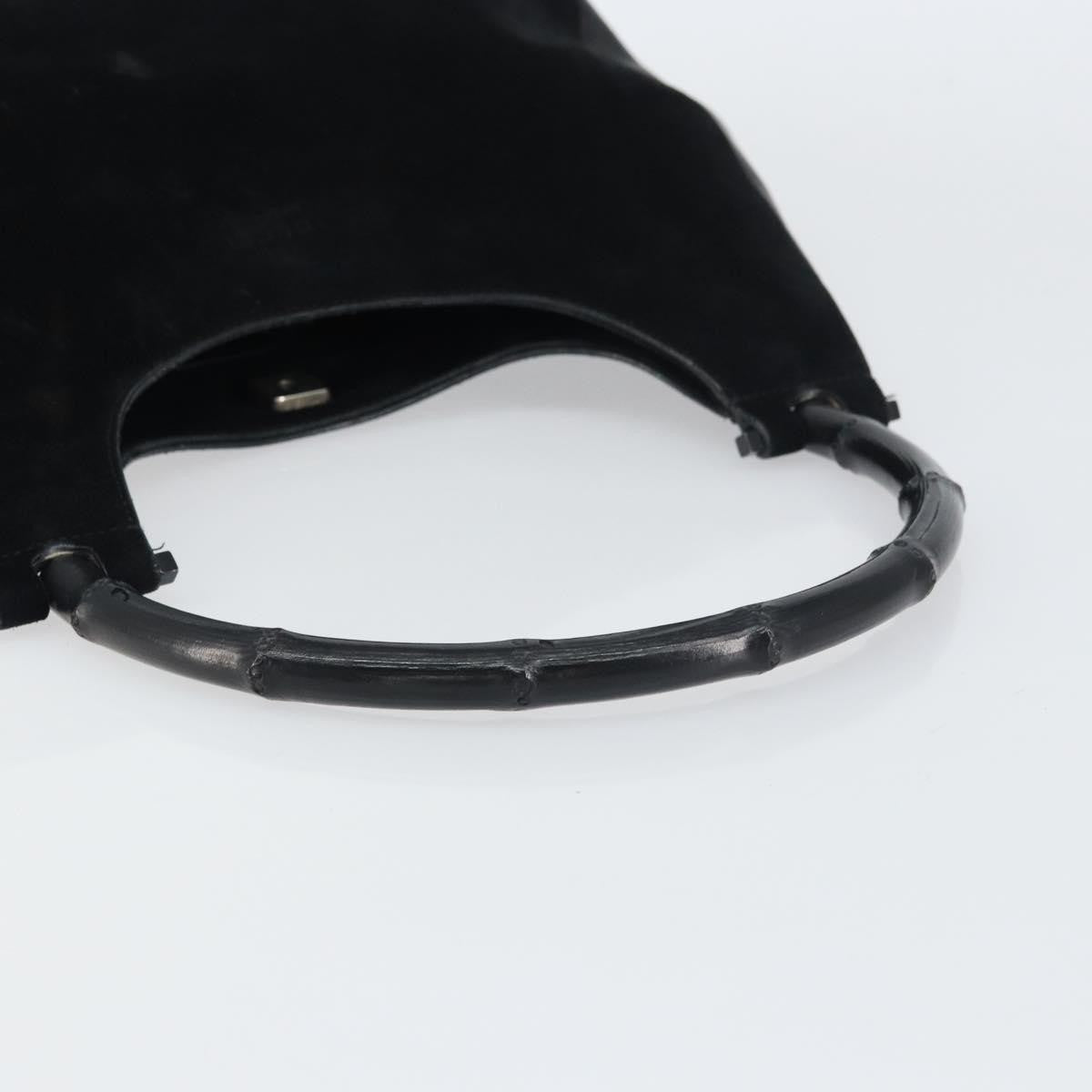 Gucci Vintage Bamboo Handle Bag Suede